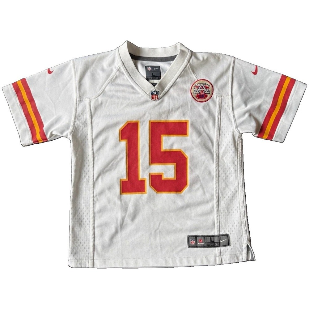 Nike Kansas City Chiefs Patrick Mahomes #15 NFL Youth Jersey White Size L(7)